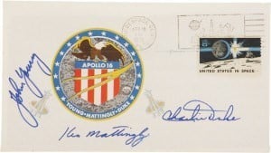 an image of a postcard from the moon discussing John Young’s Apollo 16 Insurance Cover