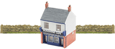 A figurine of a cafe