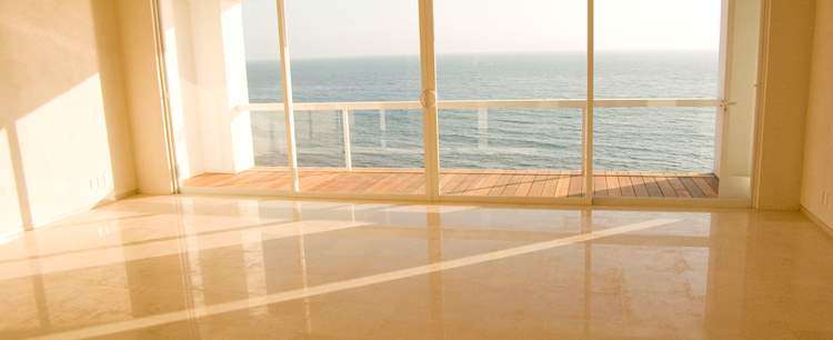 Empty house looking out to the sea