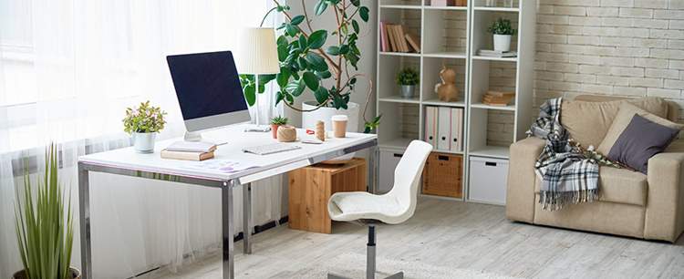 Desk in a home office