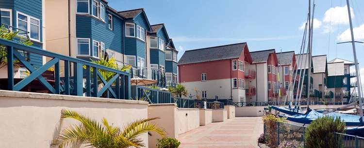 Row of houses on the sea side