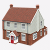 House with a red door